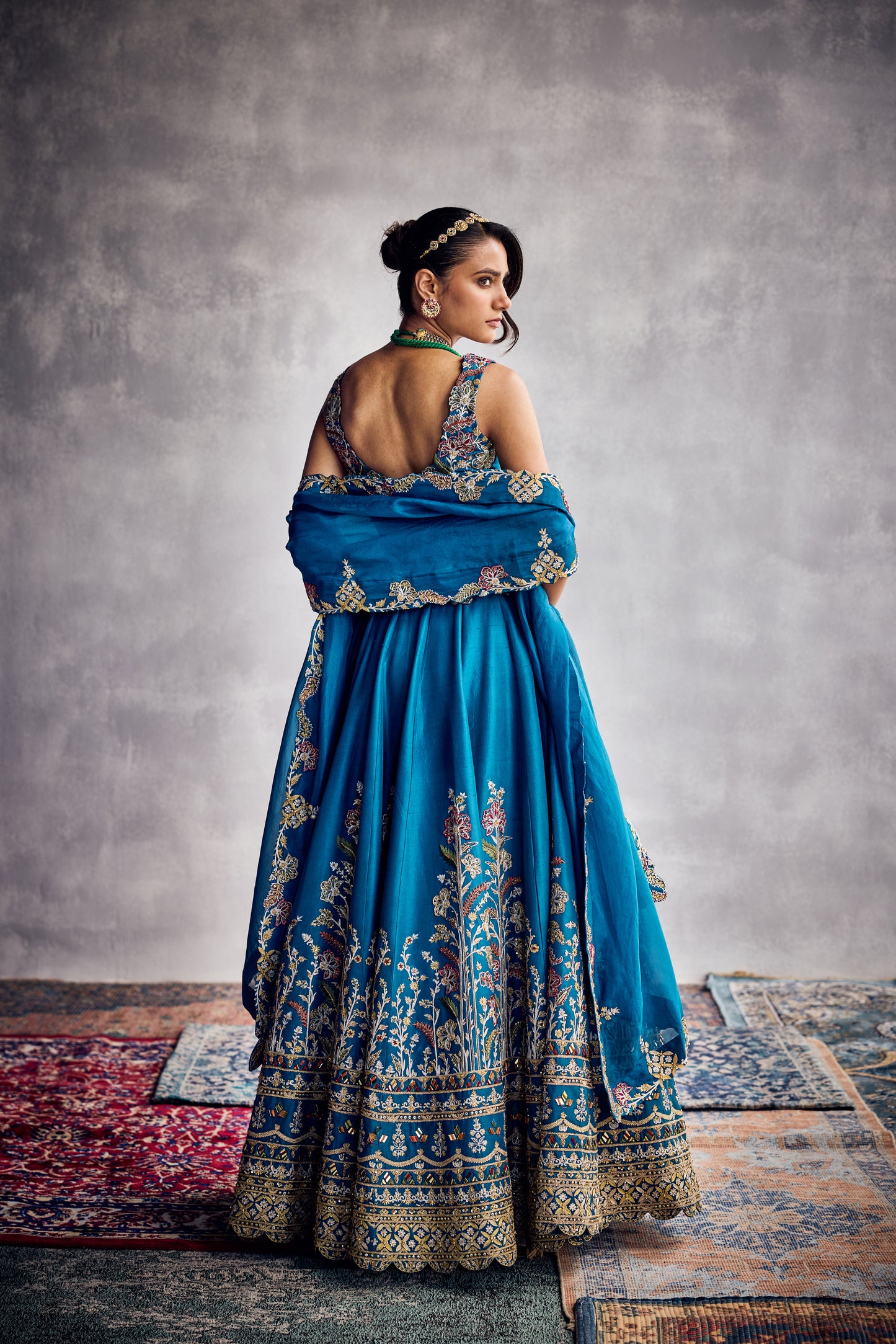DEEP OCEAN LEHENGA SET