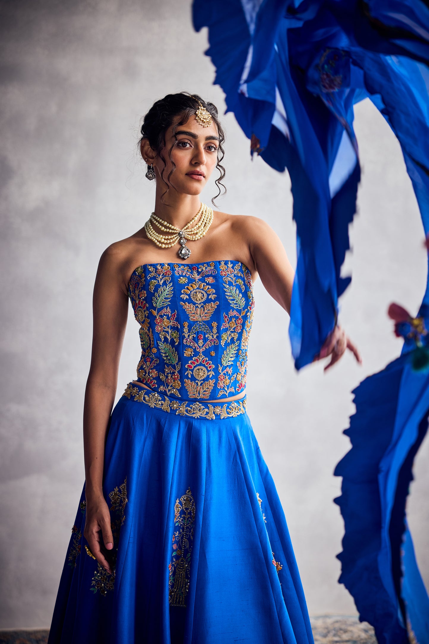 COBALT BLUE LEHENGA SET