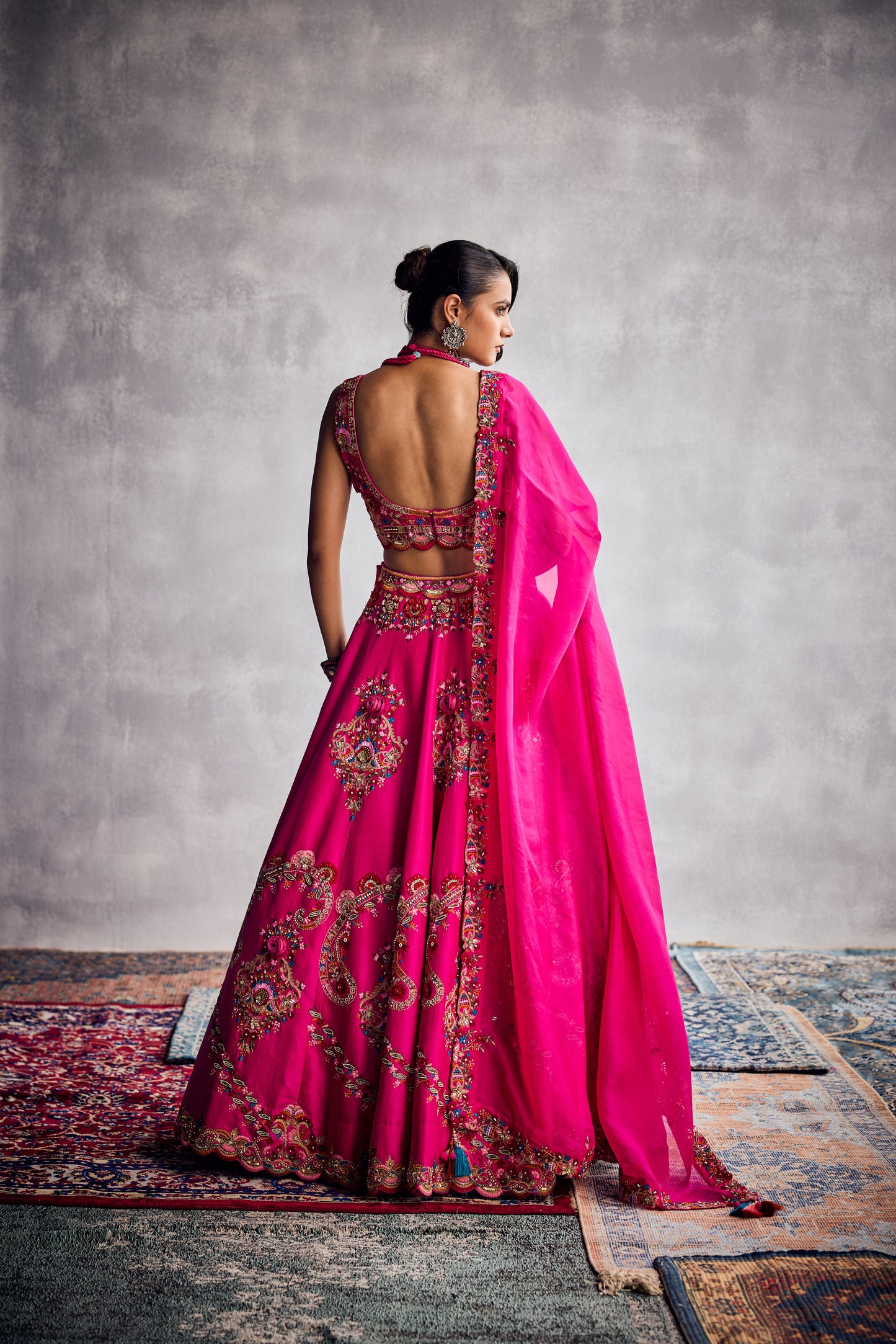 FUCHSIA ROSE LEHENGA SET