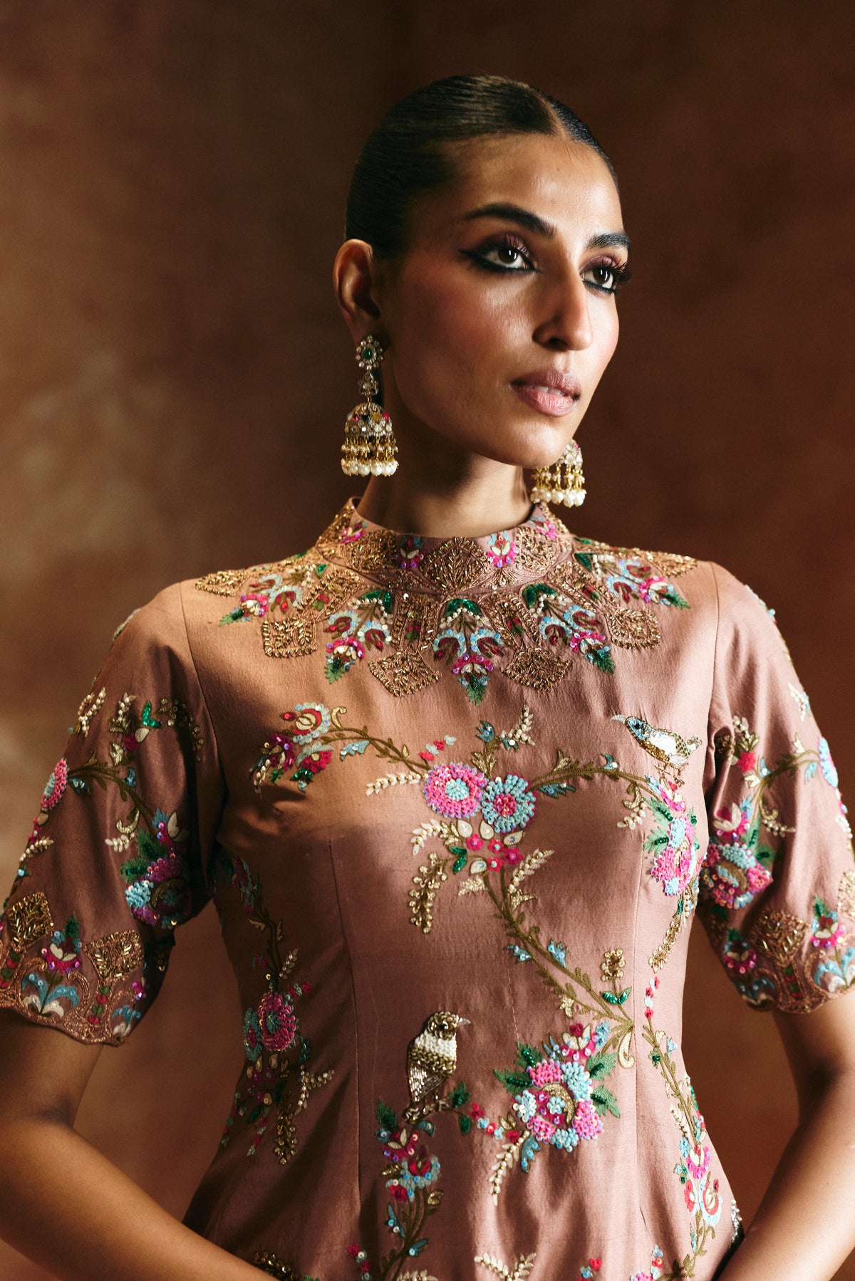 Bronze sharara set