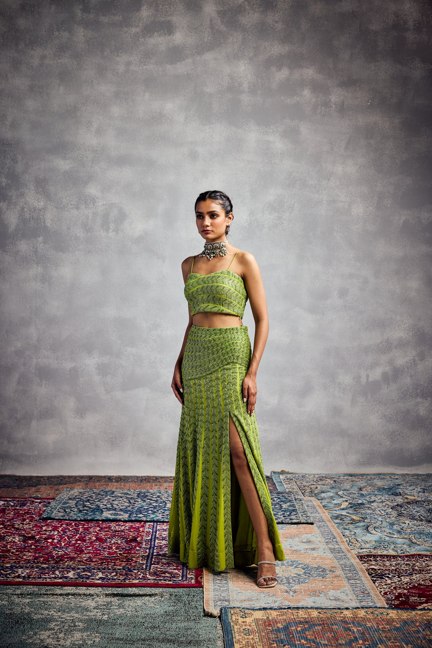 LIME GREEN TOP SKIRT