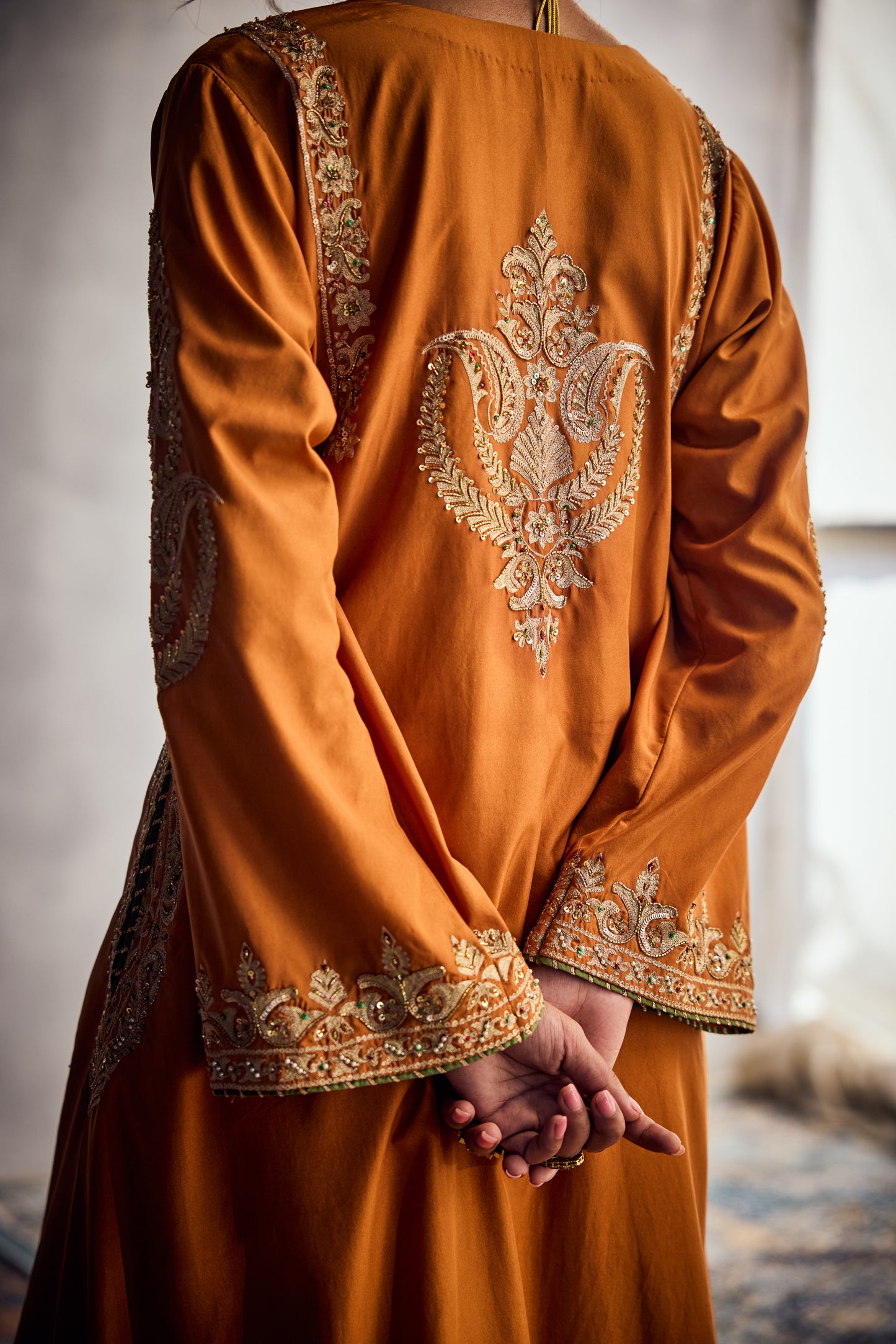 Brick orange kurta set