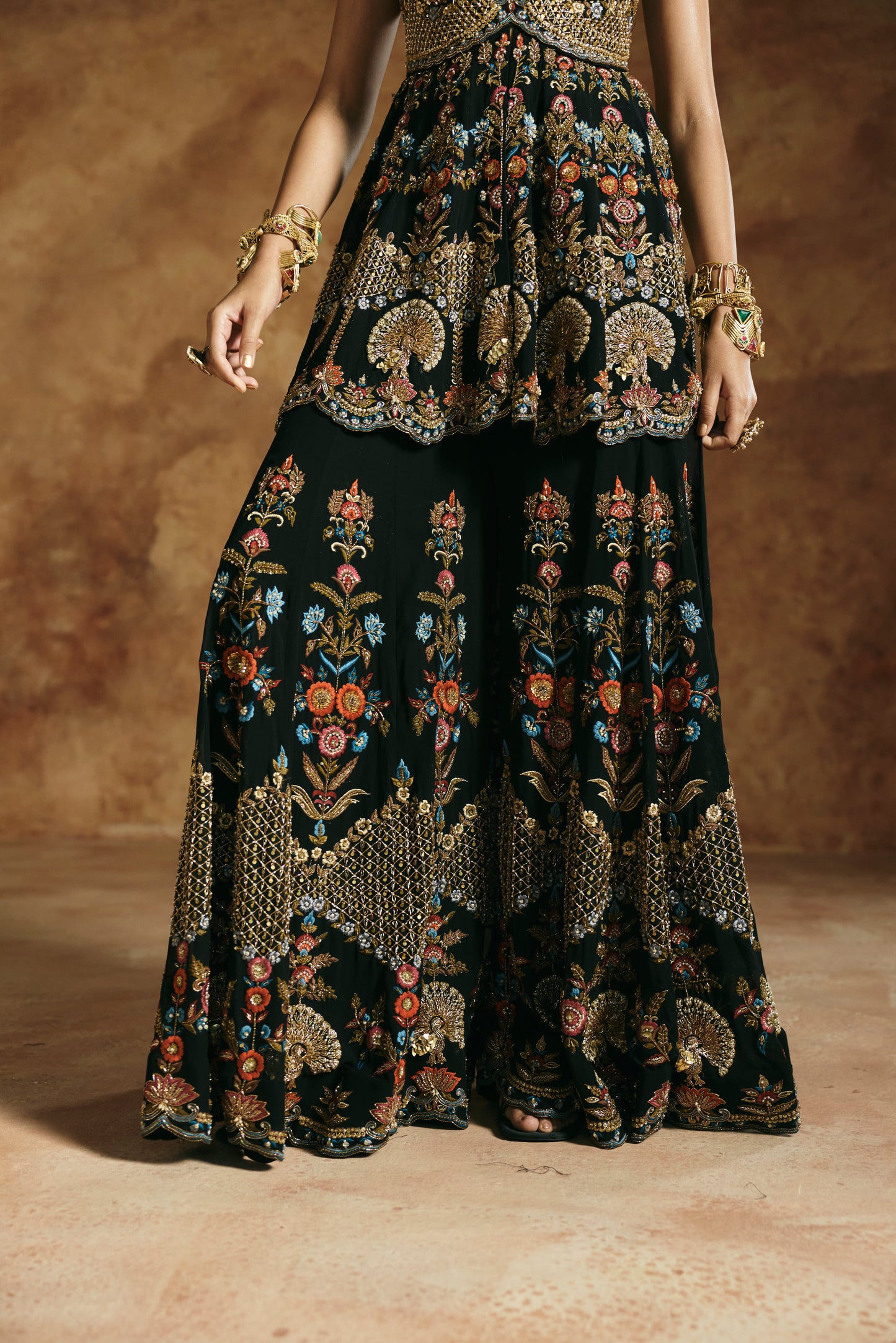 Black sharara set