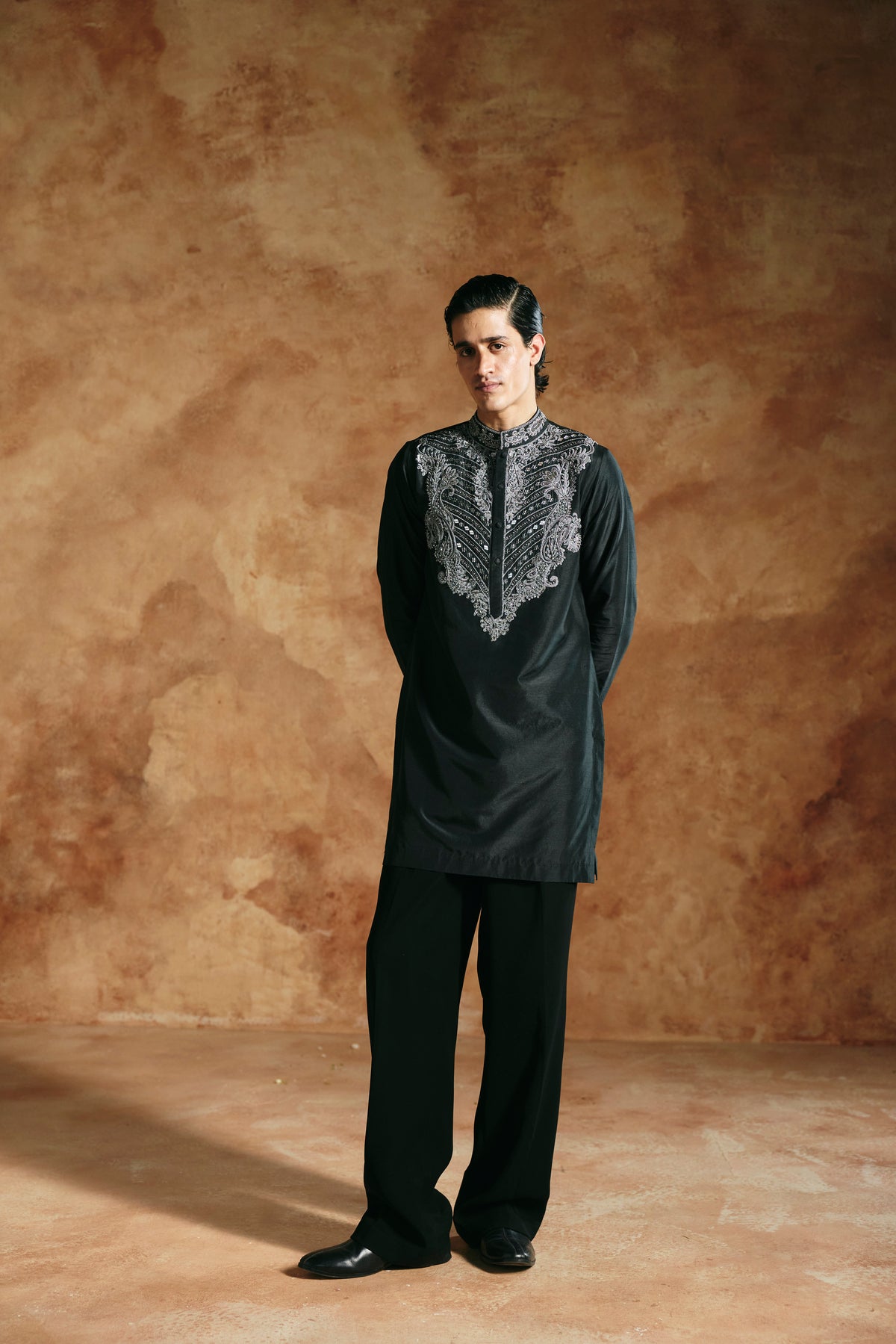 Black long kurta set