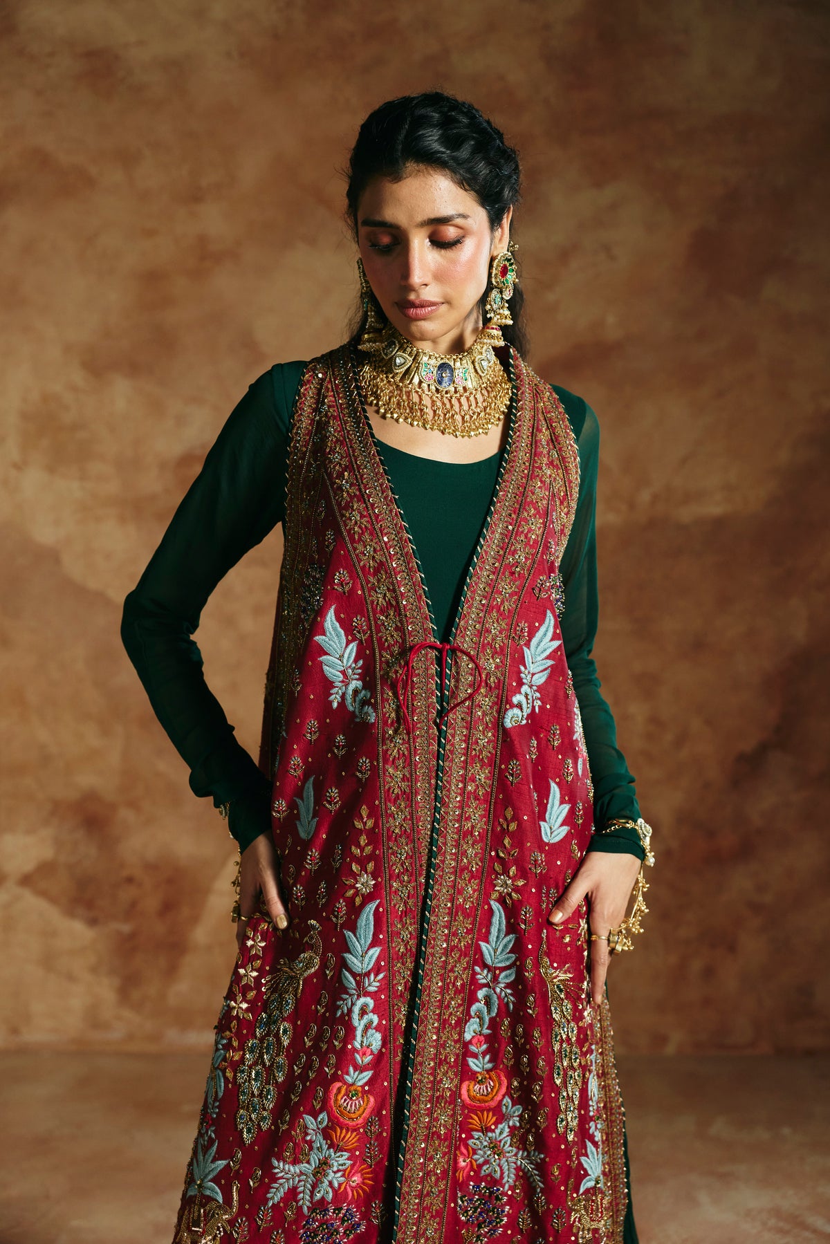 Red & Copper jacket set