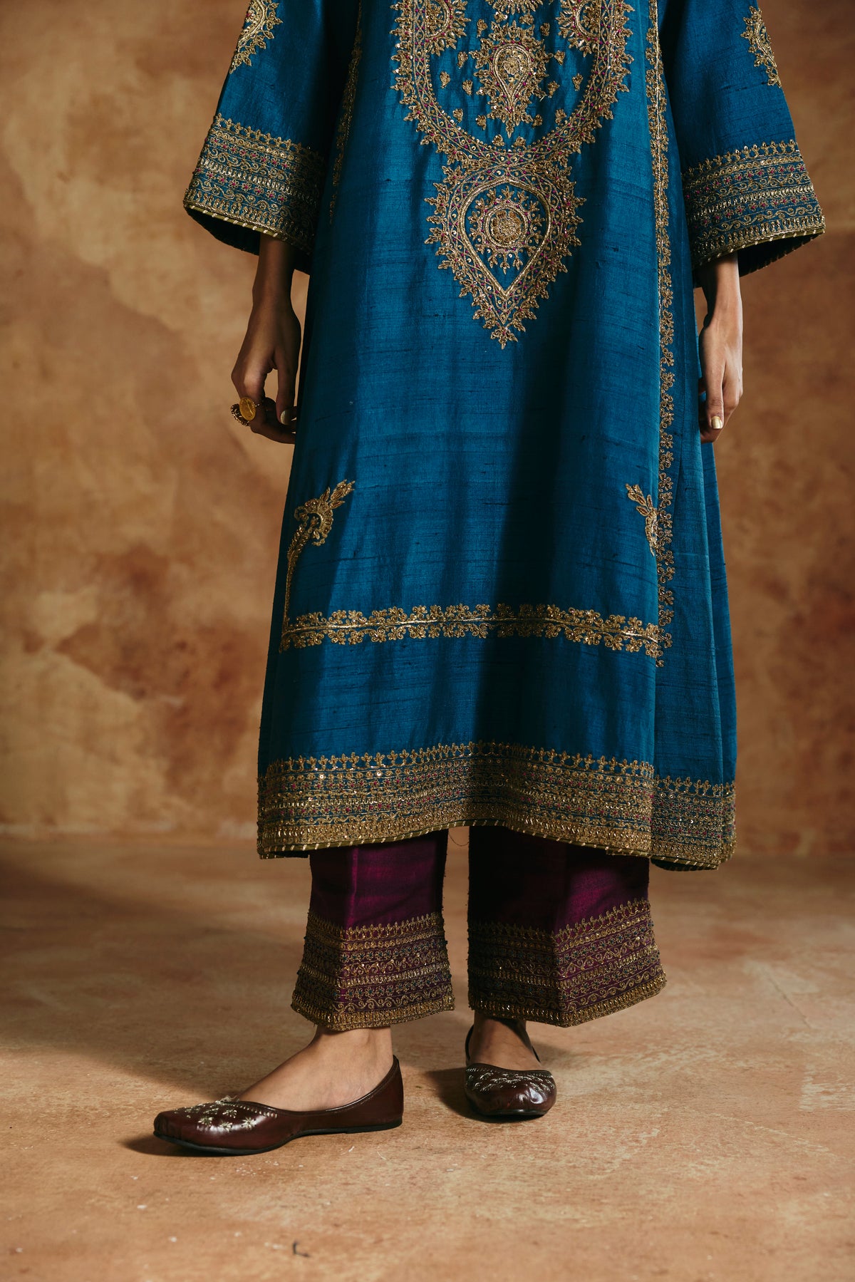 Teal kurta set