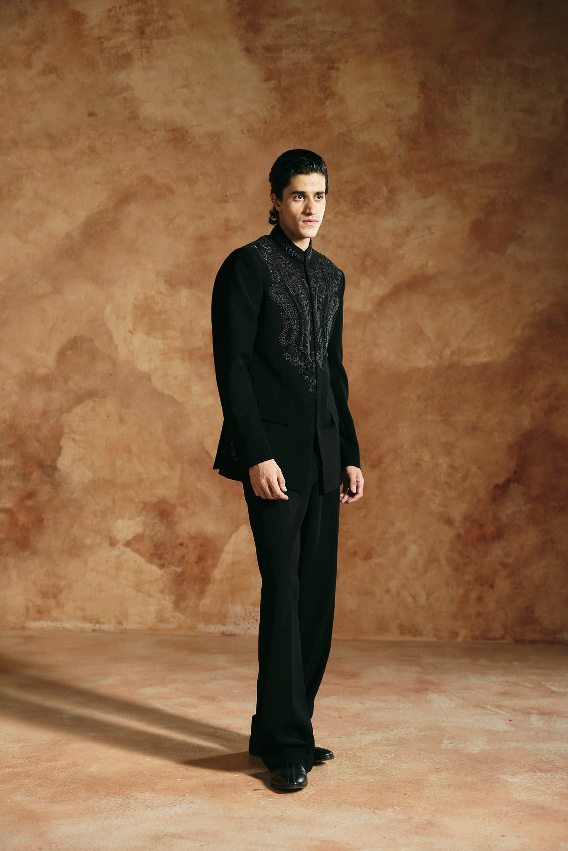 Black Bandhgala set