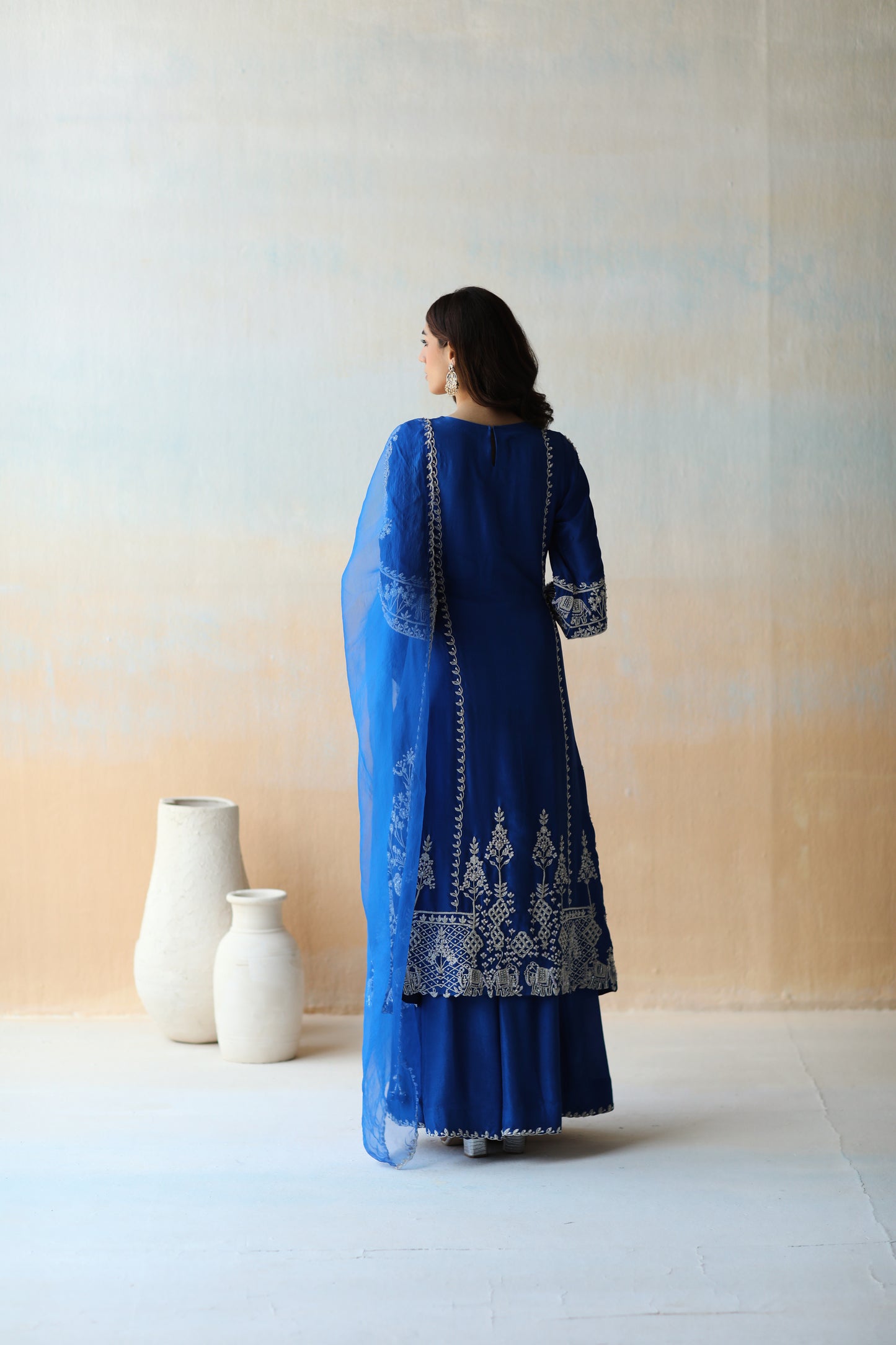Cobalt blue kurta set