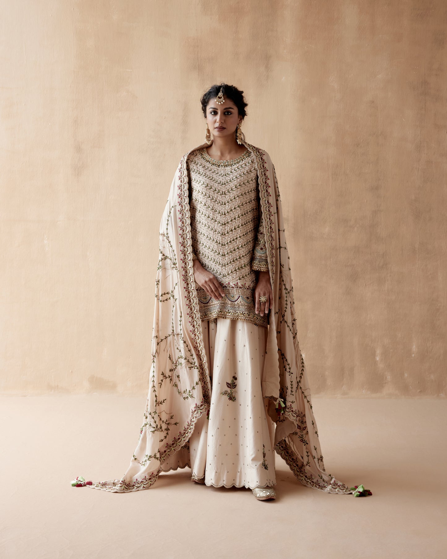 Ivory Tunic & Sharara Set