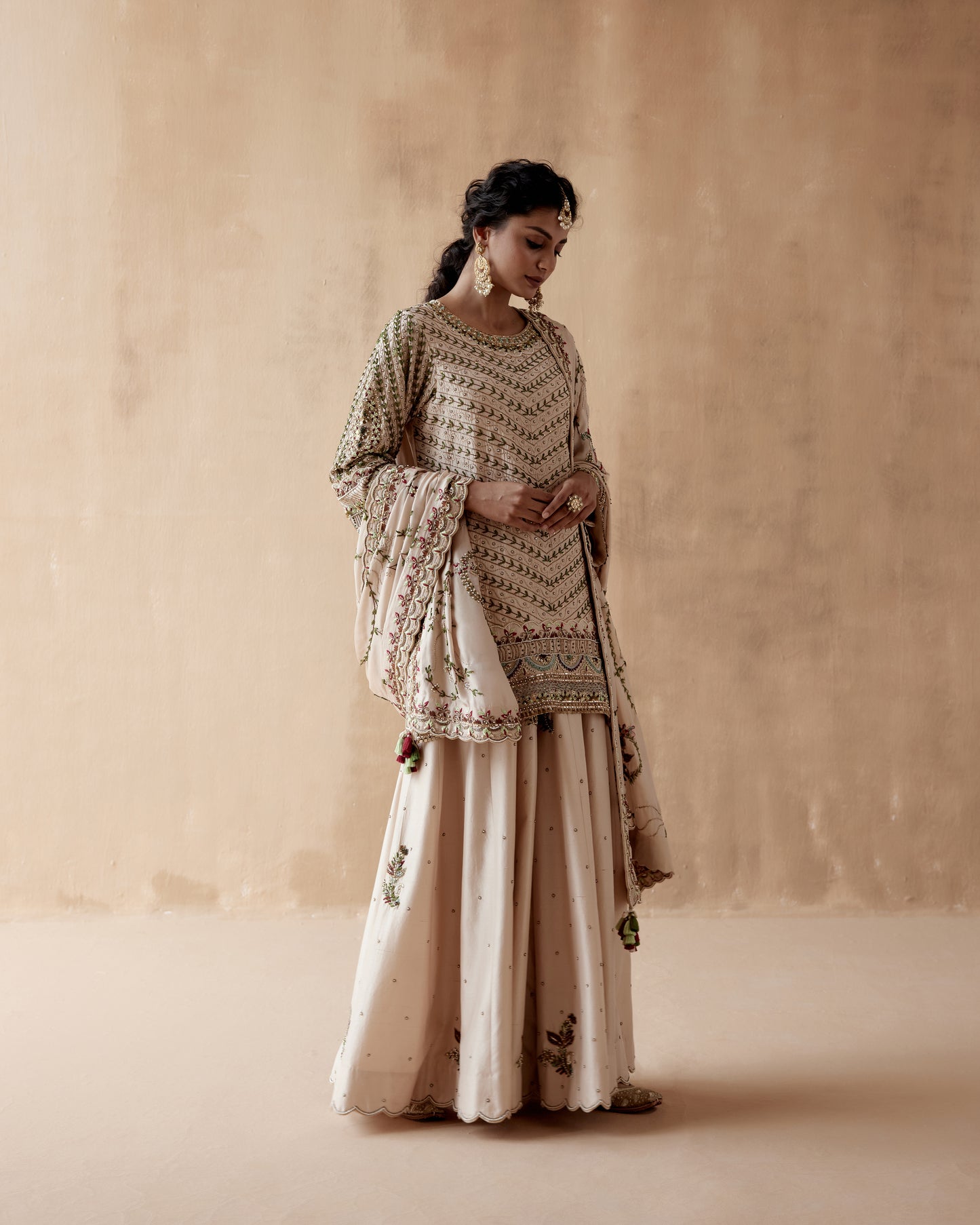 Ivory Tunic & Sharara Set