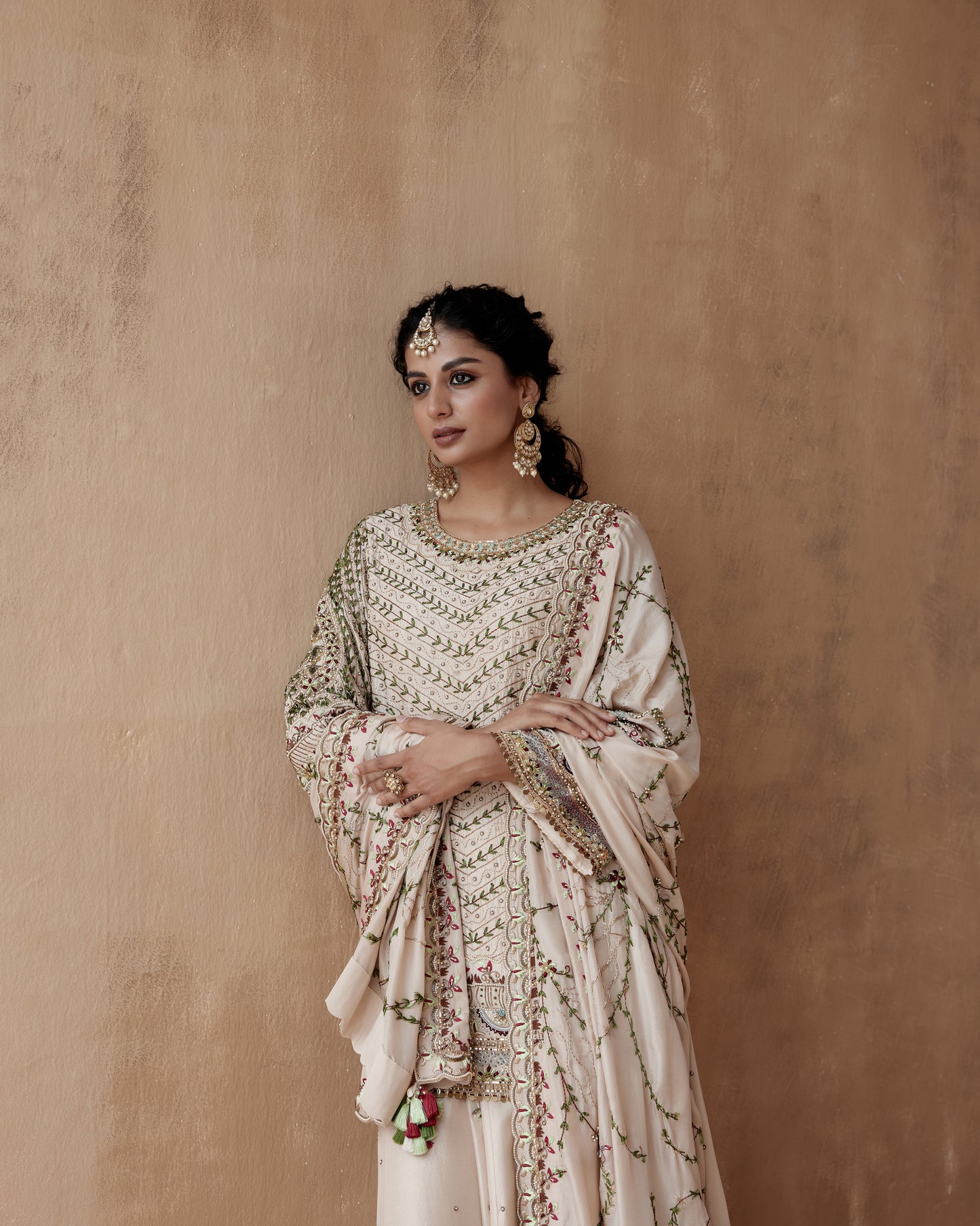 Ivory Tunic & Sharara Set