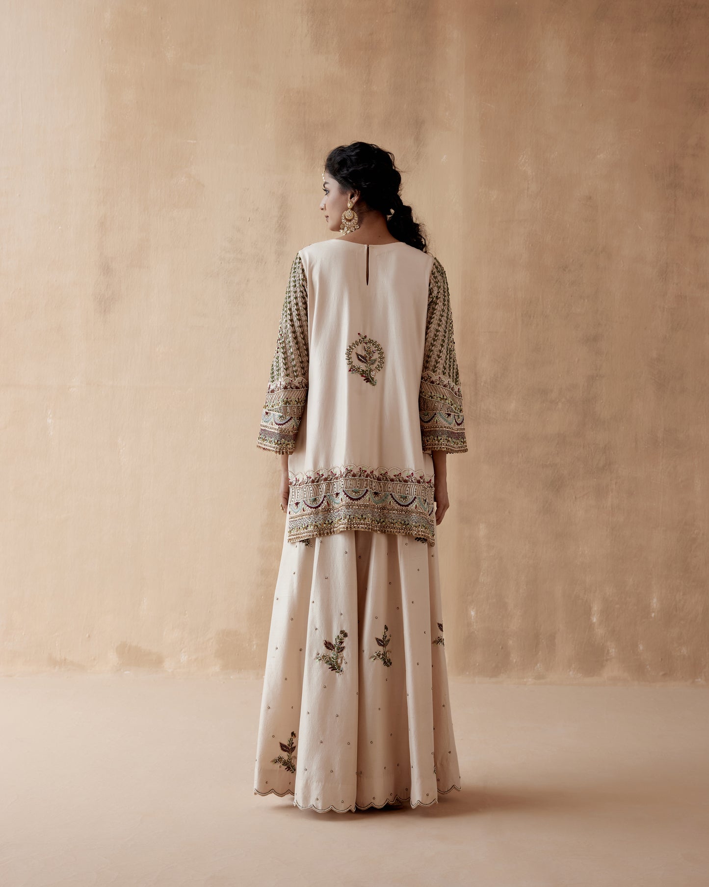 Ivory Tunic & Sharara Set