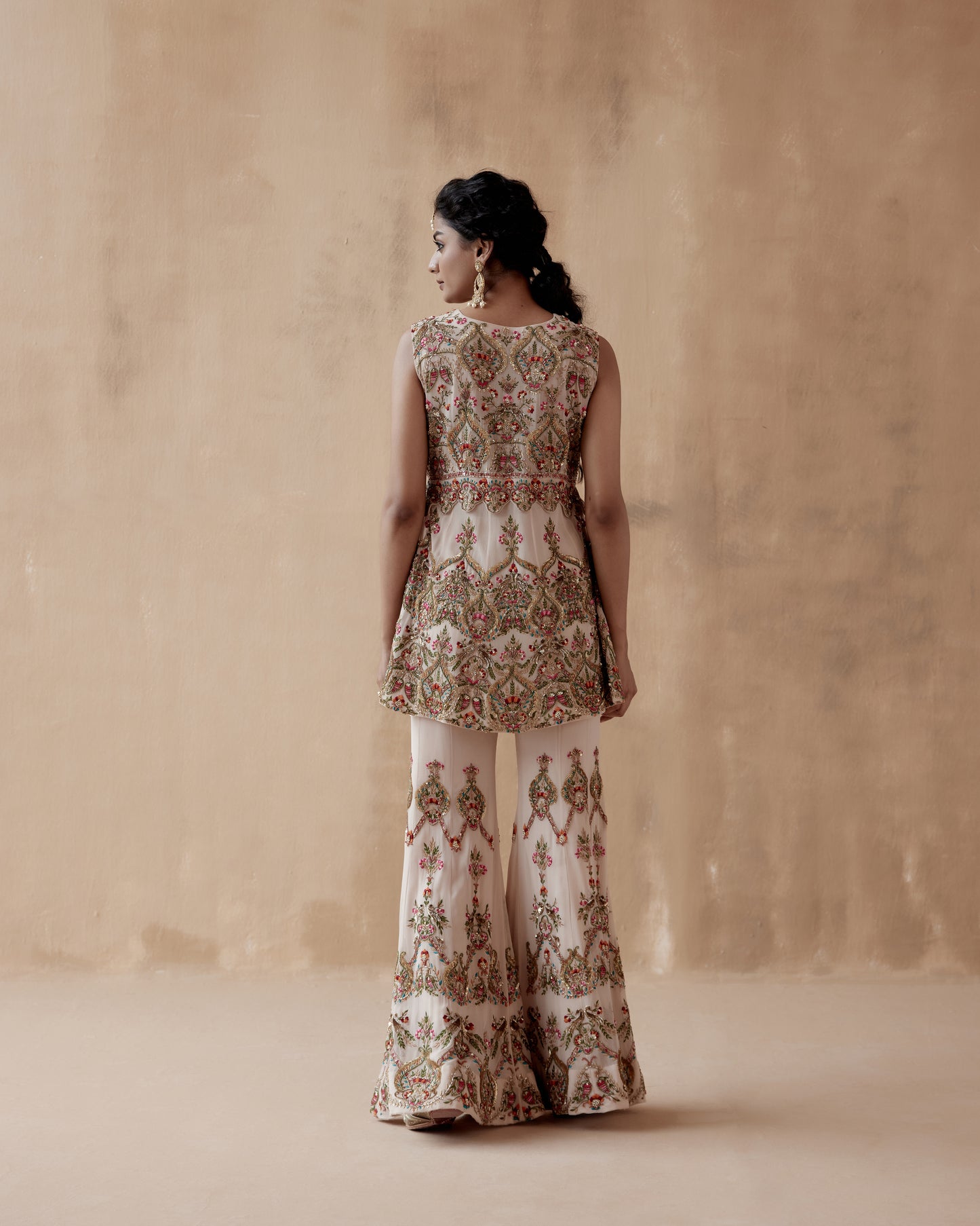 Light Beige Sharara Set