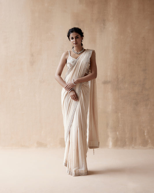 Ivory Saree Set