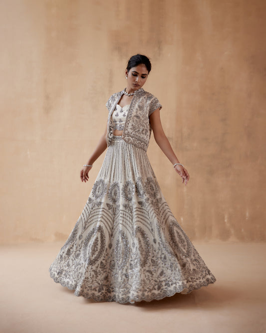 Grey Lehenga Set