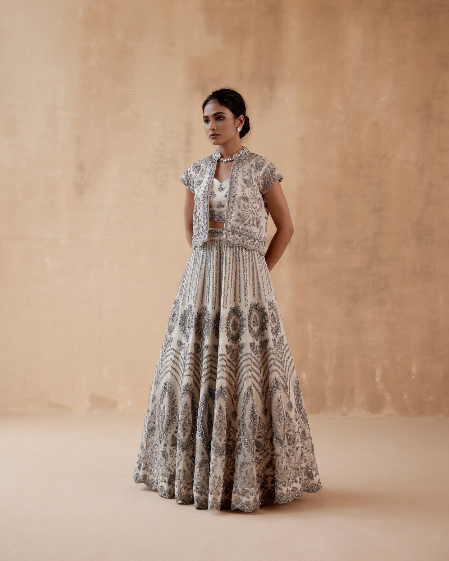 Grey Lehenga Set