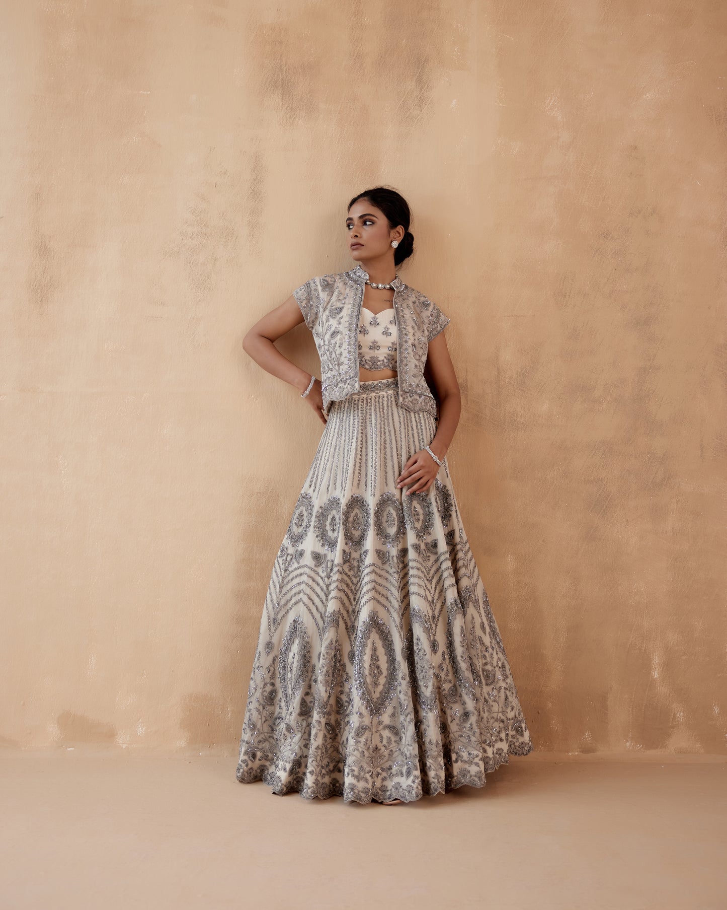 Grey Lehenga Set