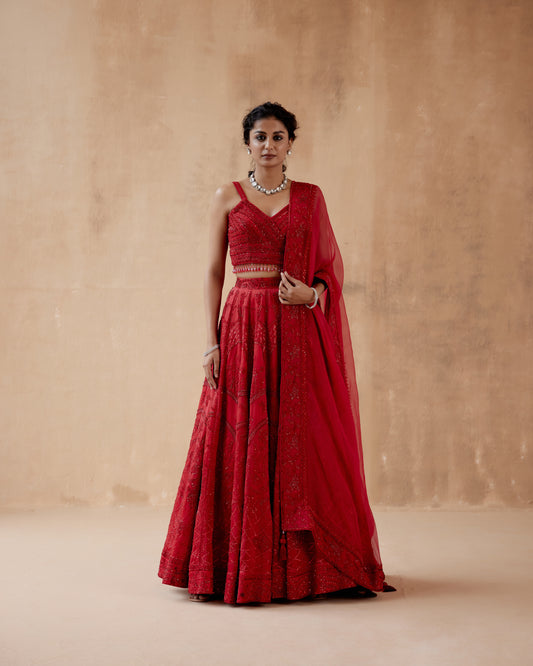 Red Lehenga Set