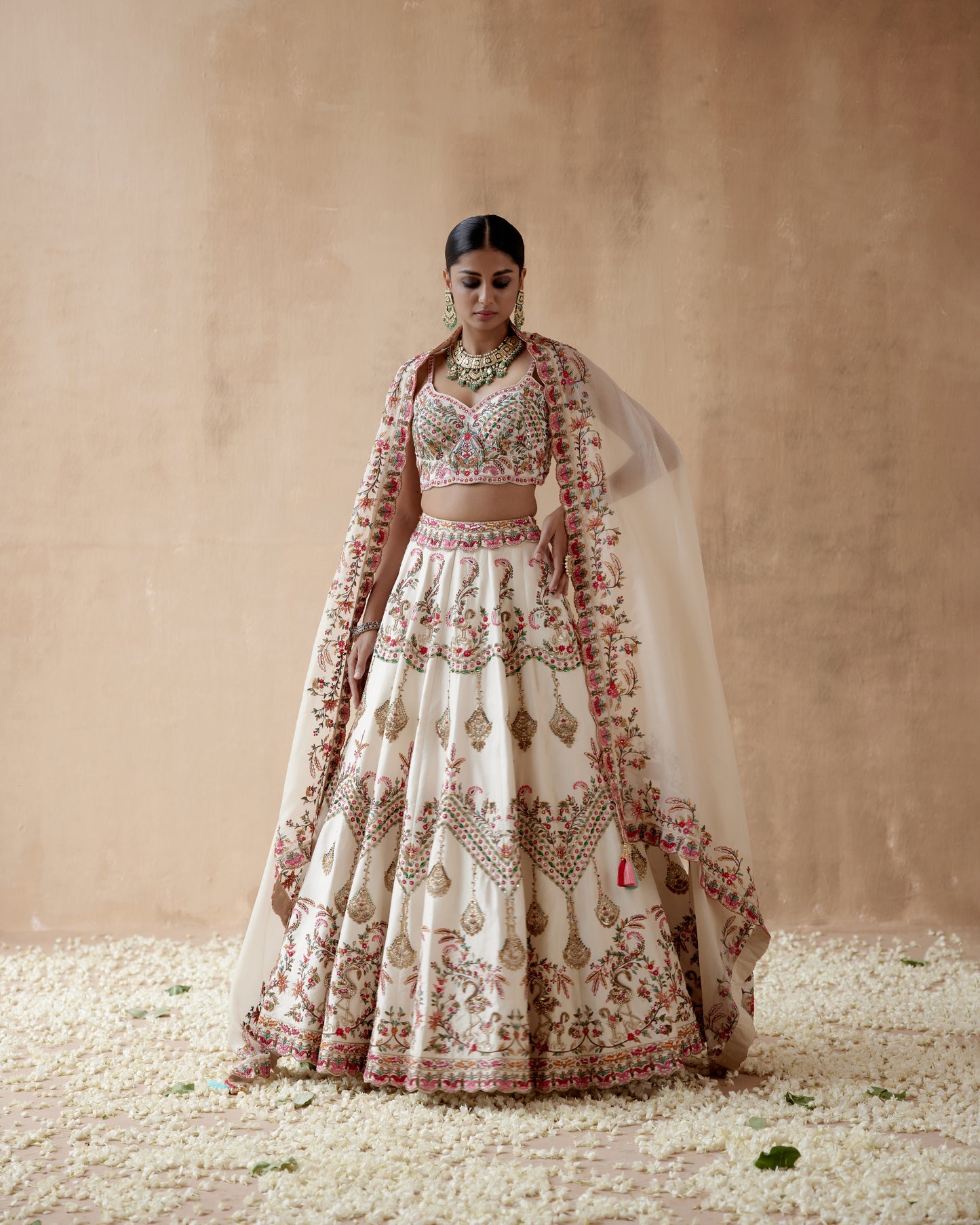 Ivory Lehenga Set