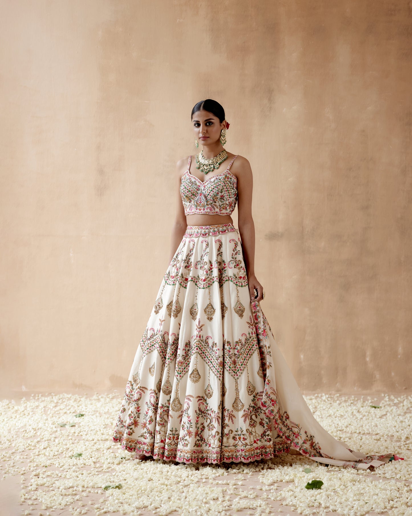 Ivory Lehenga Set