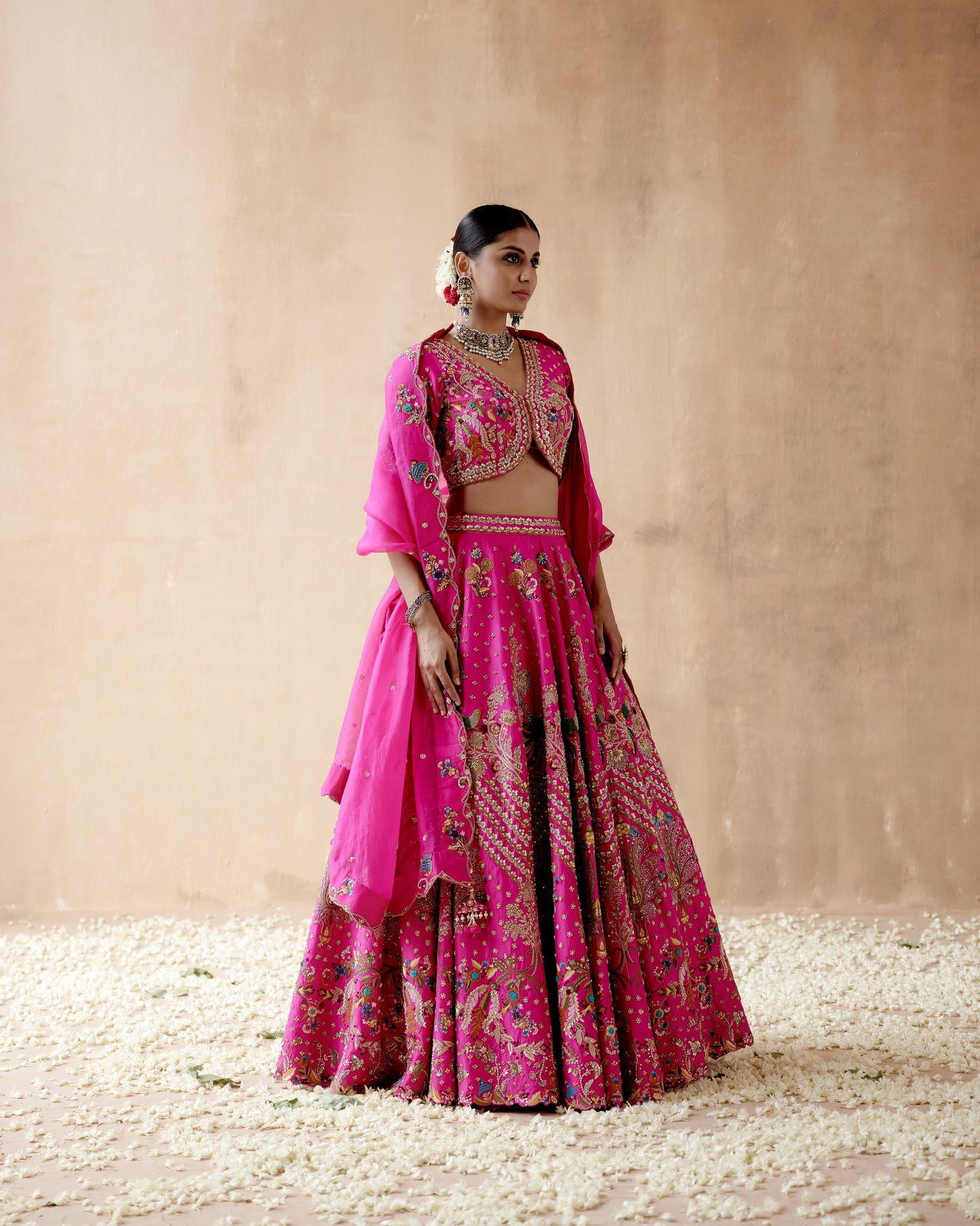 Fuchsia lehenga Set