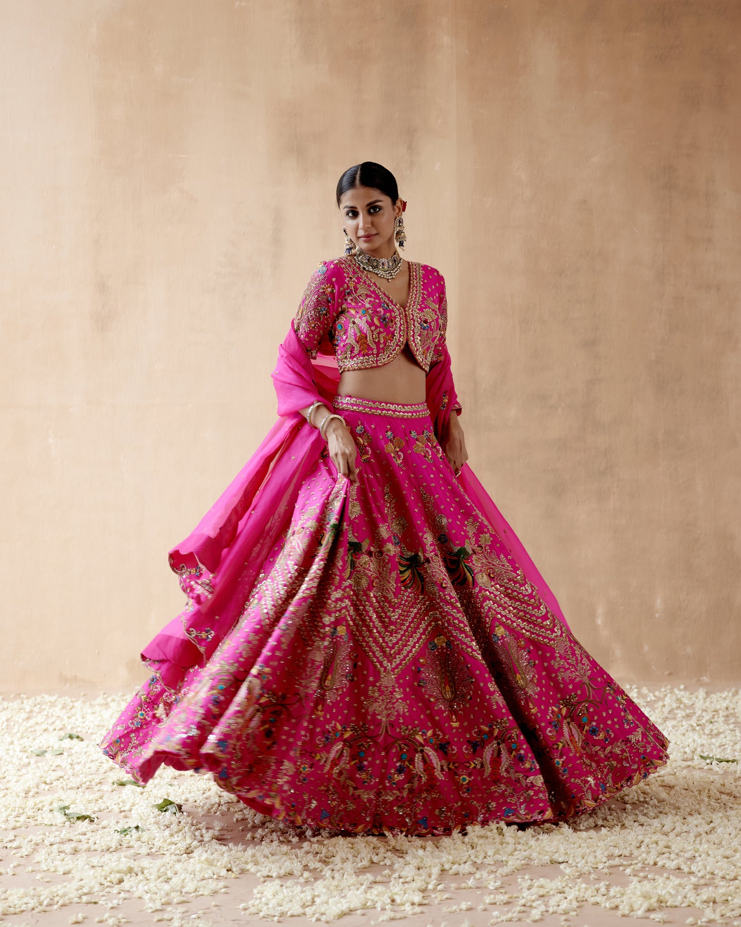 Fuchsia lehenga Set