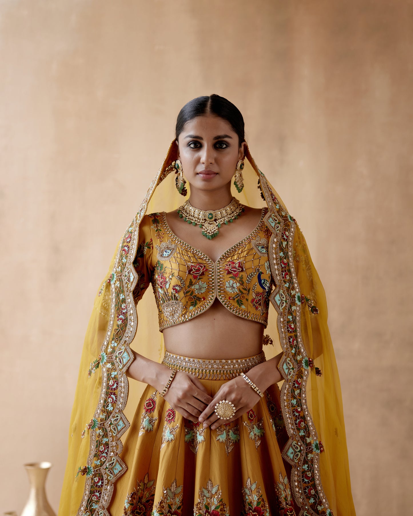 Mustard Lehenga Set