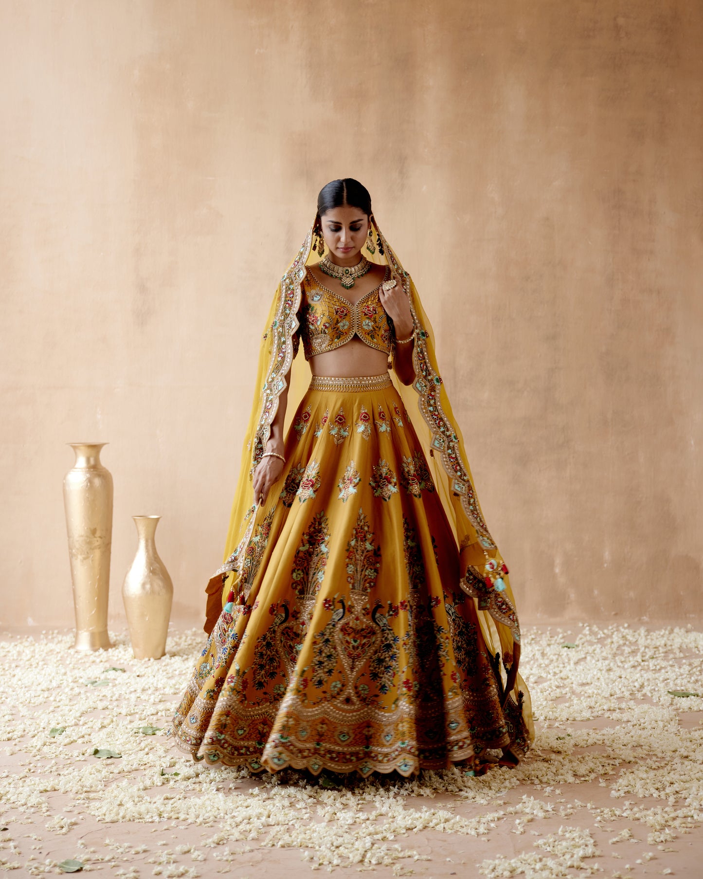 Mustard Lehenga Set