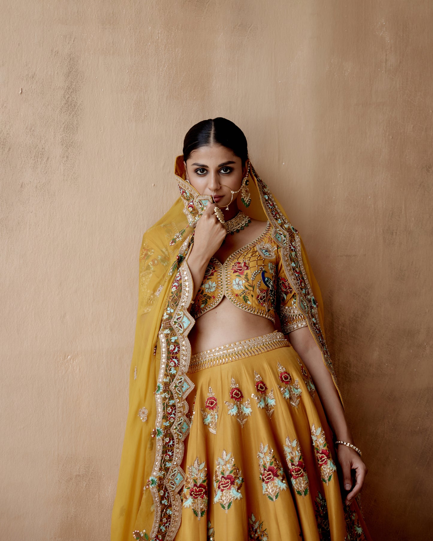 Mustard Lehenga Set