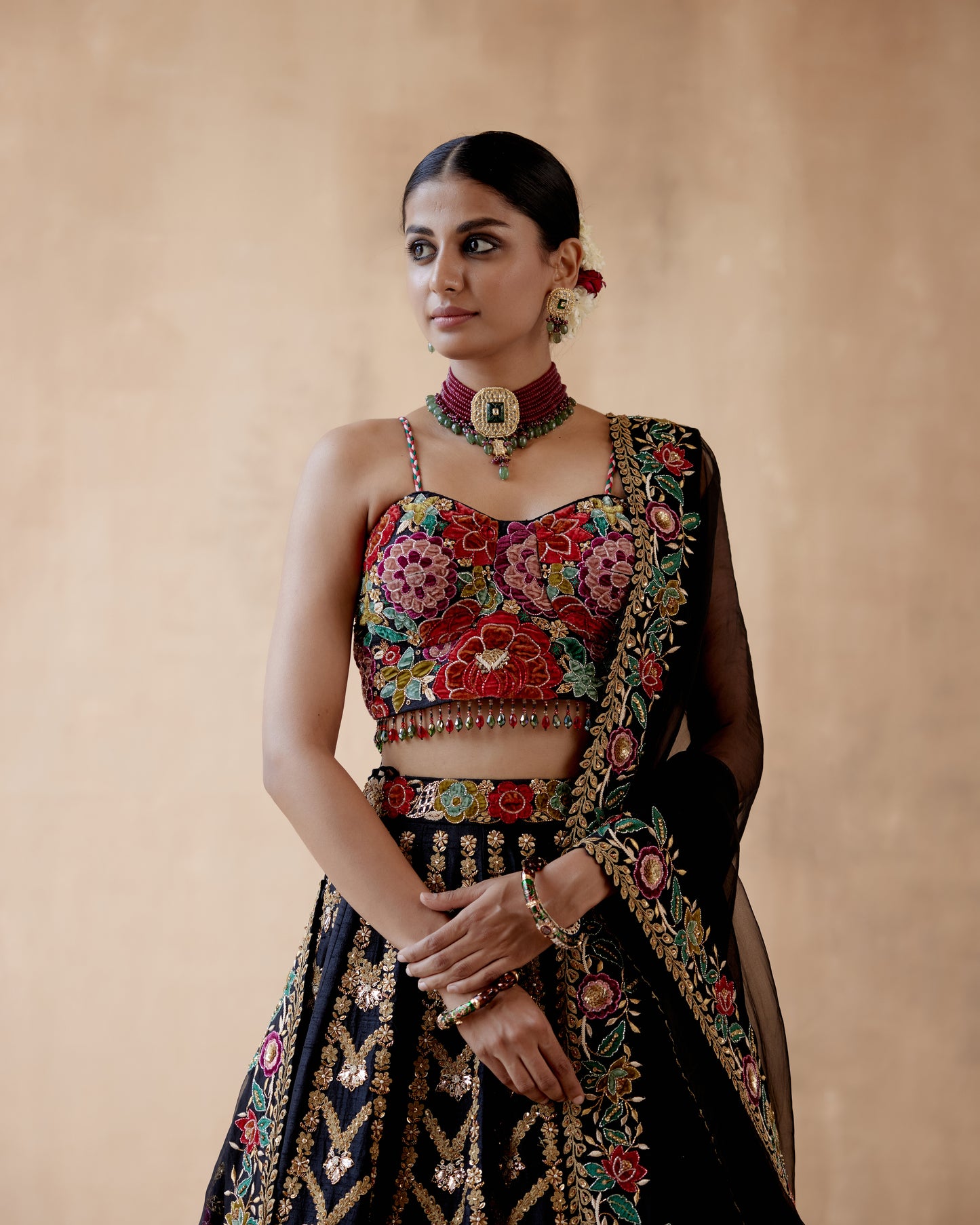 Black lehenga Set