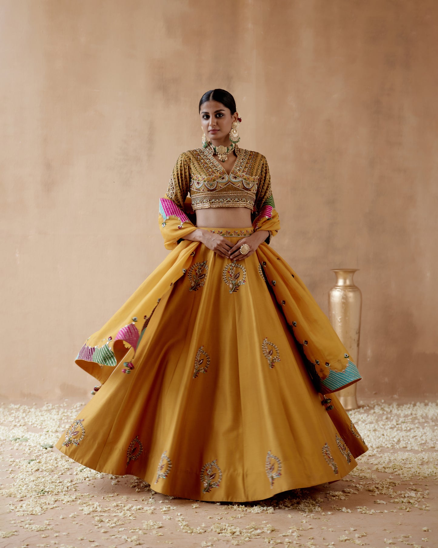 Mustard Lehenga Set