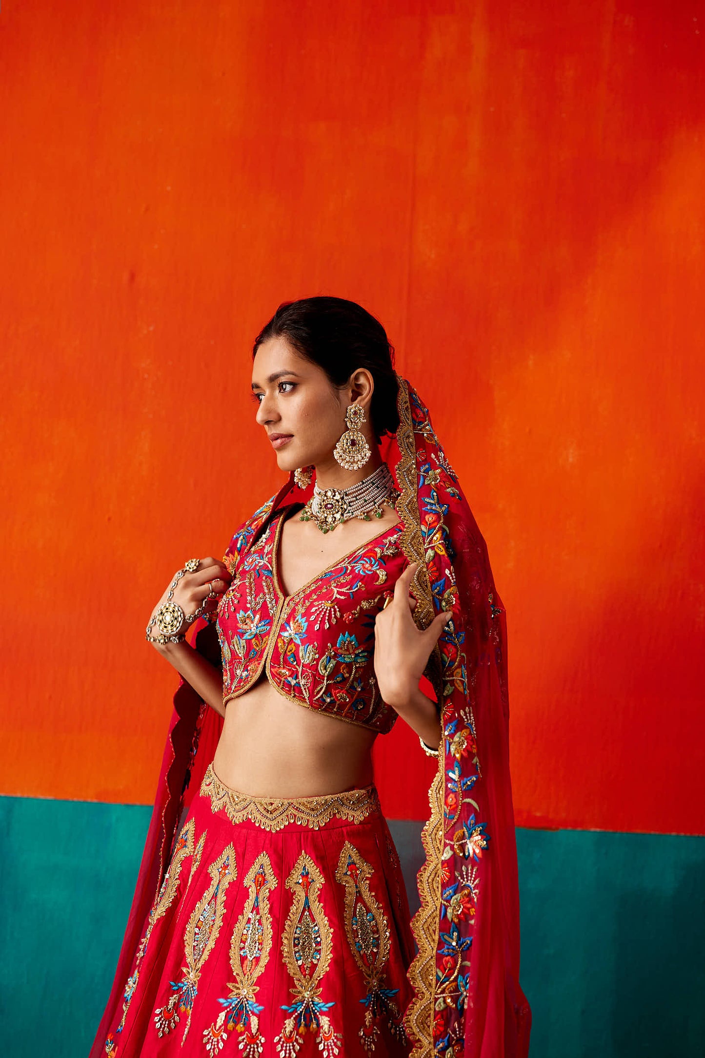 Red Lehenga Set