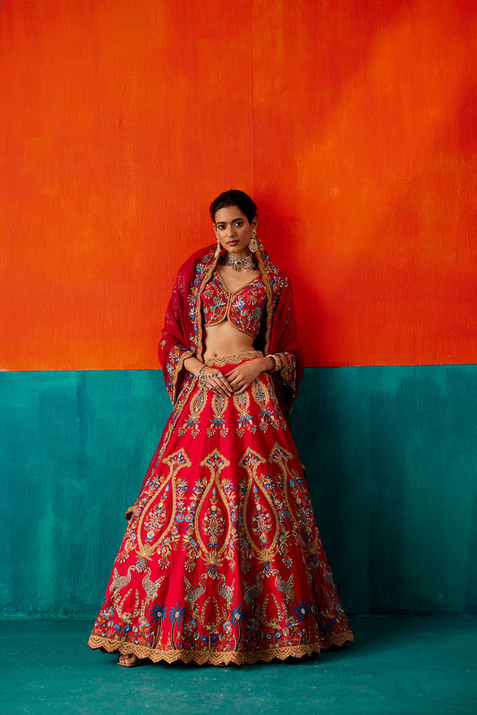 Red Lehenga Set