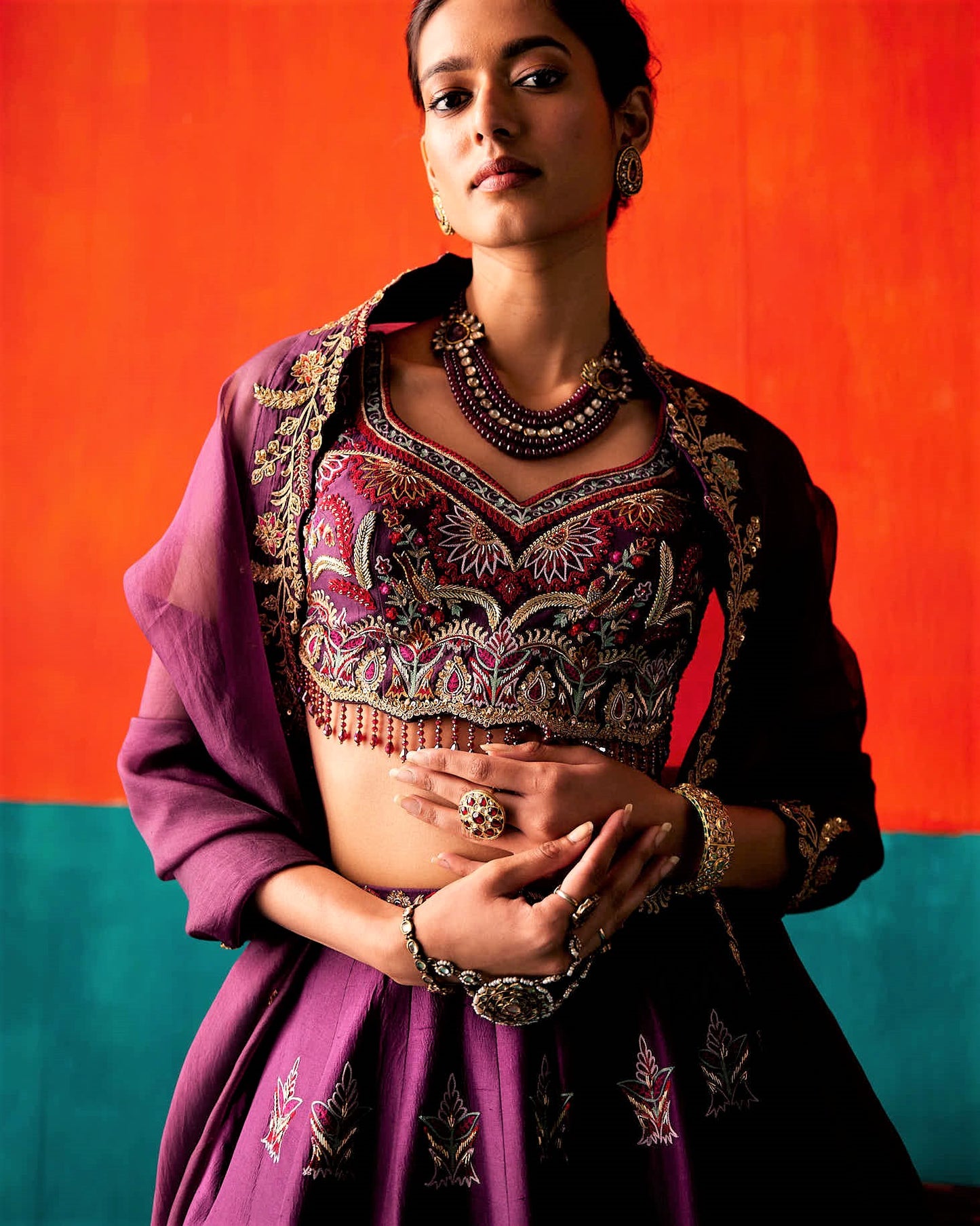 Dark purple Lehenga Set – Aman Takyar