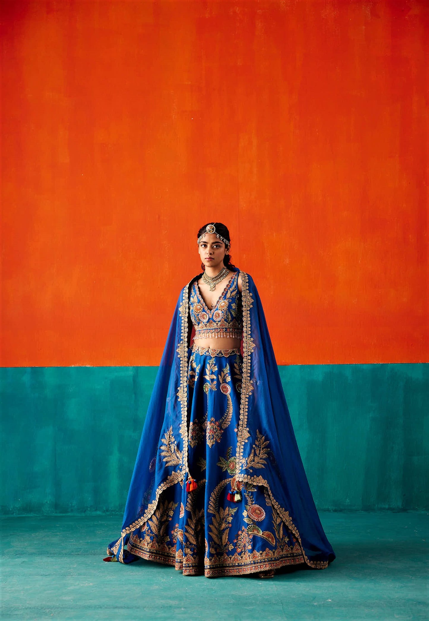 Electric Blue Lehenga Set