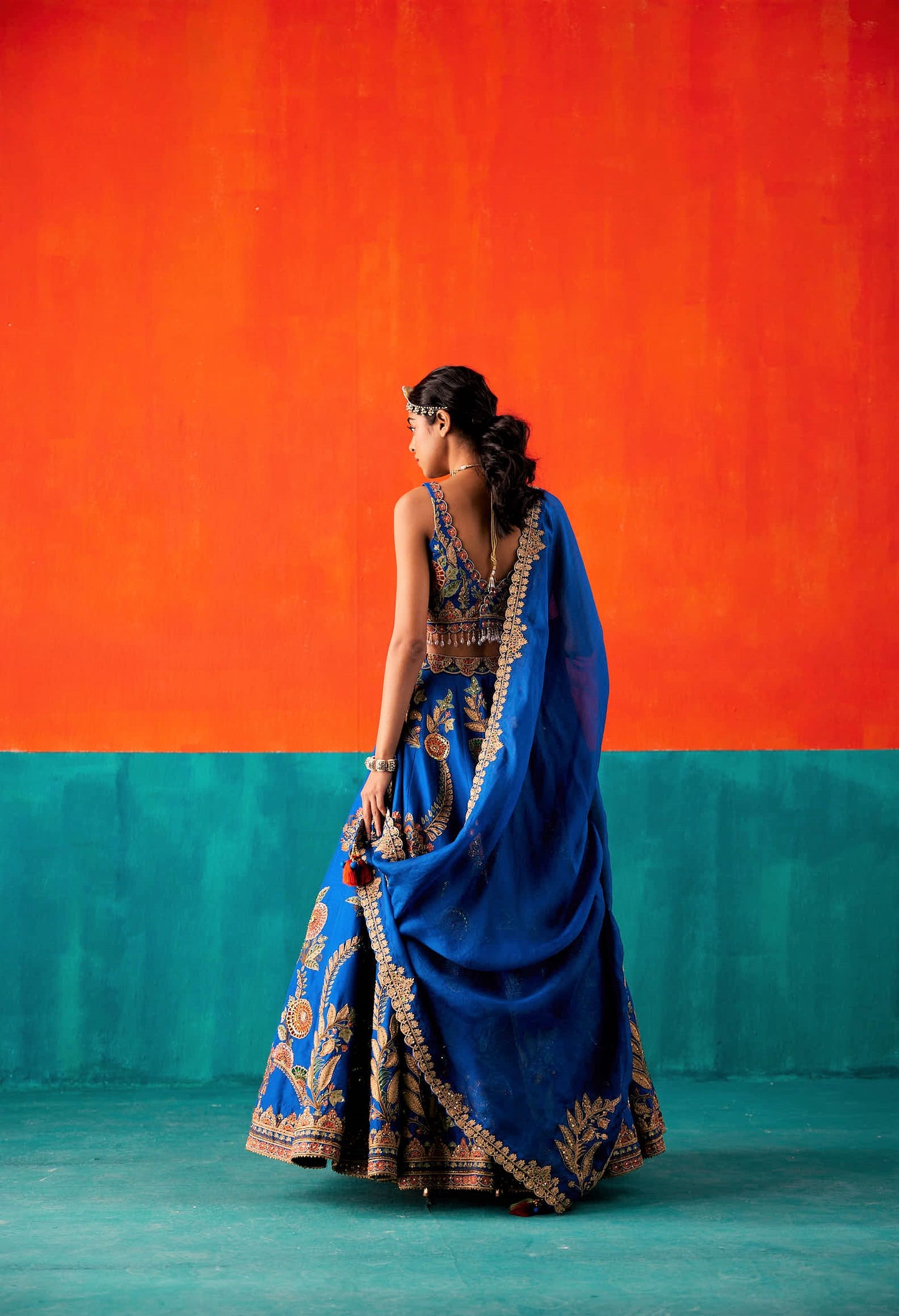 Electric Blue Lehenga Set