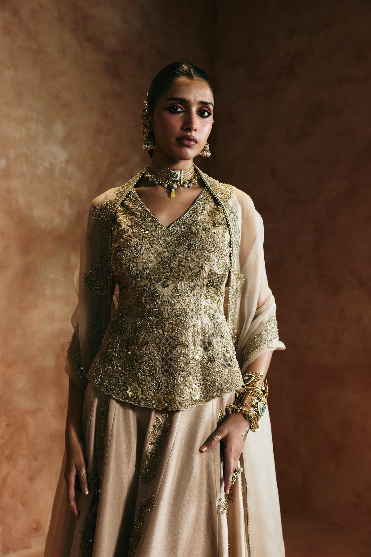 Ivory sharara set