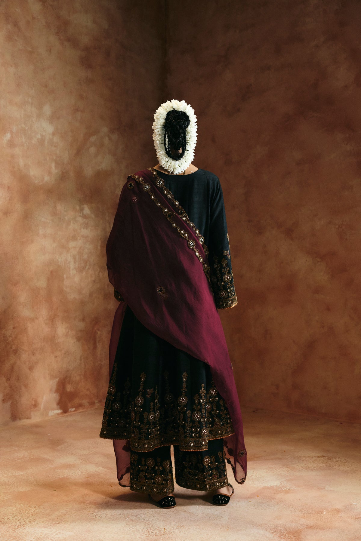 Black copper kurta set