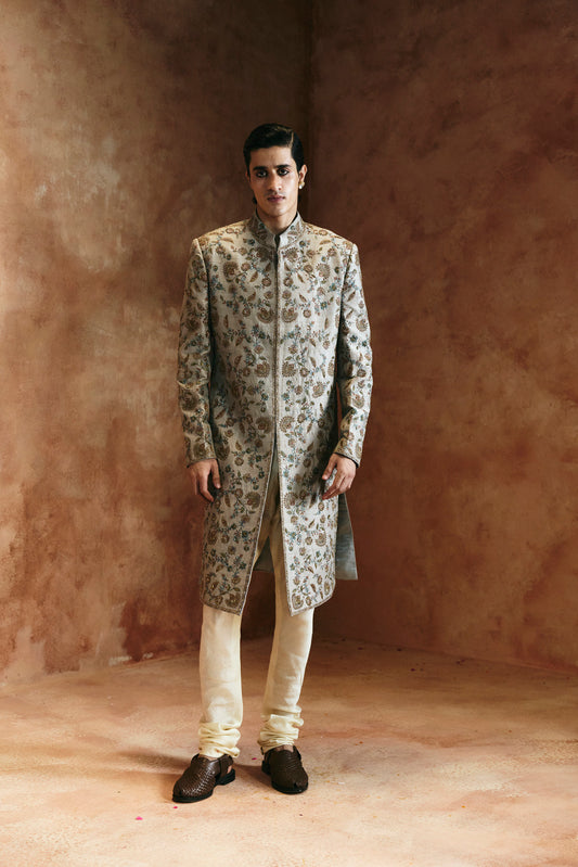 Light beige sherwani set