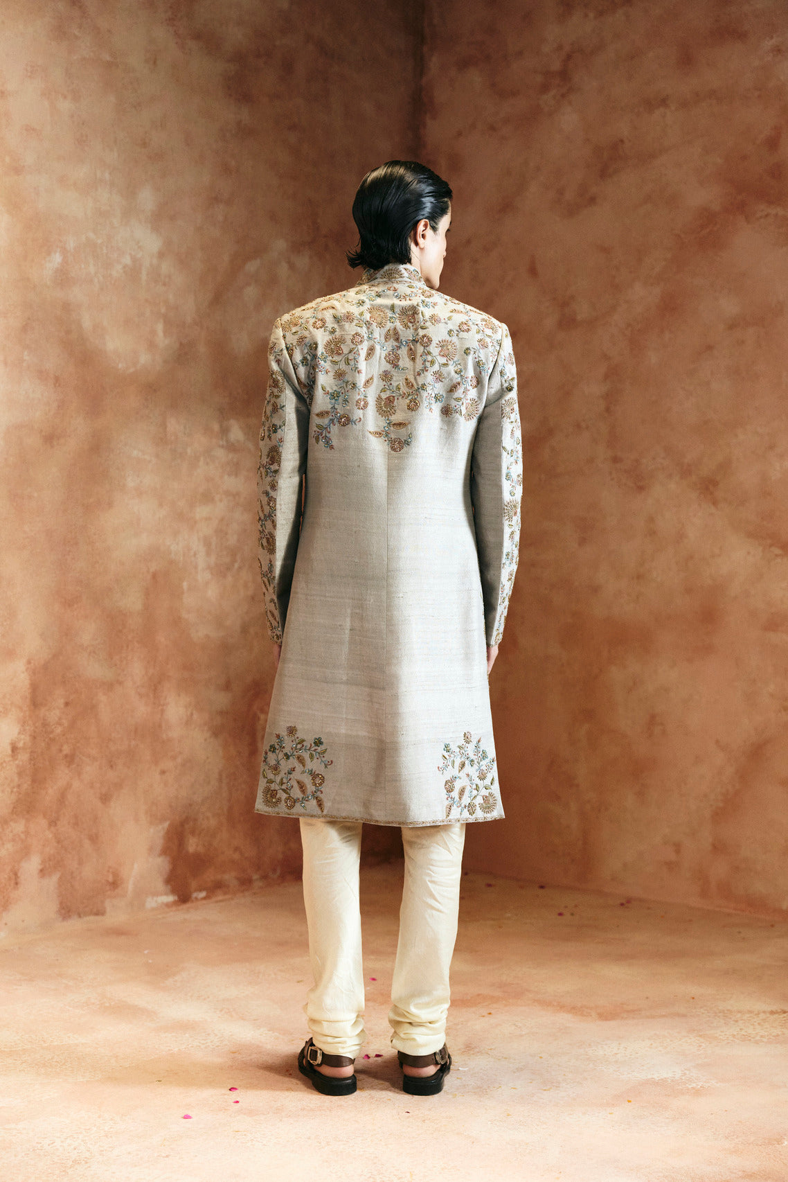 Light beige sherwani set