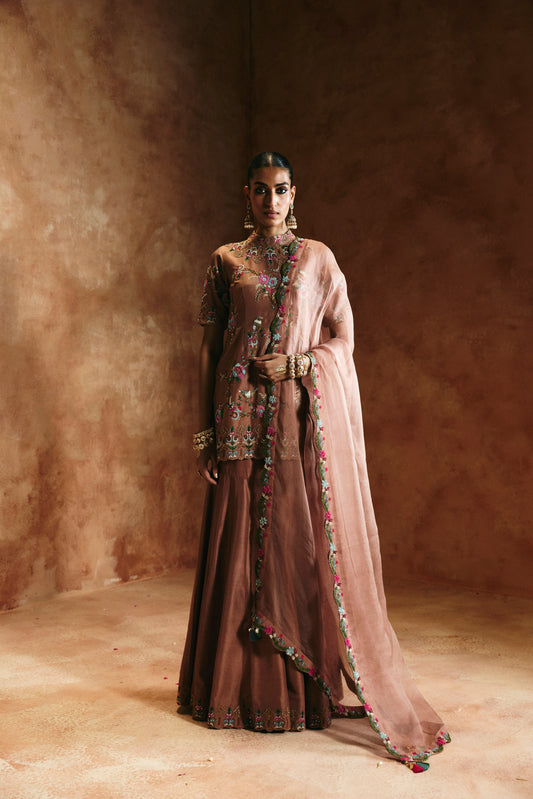 Bronze sharara set
