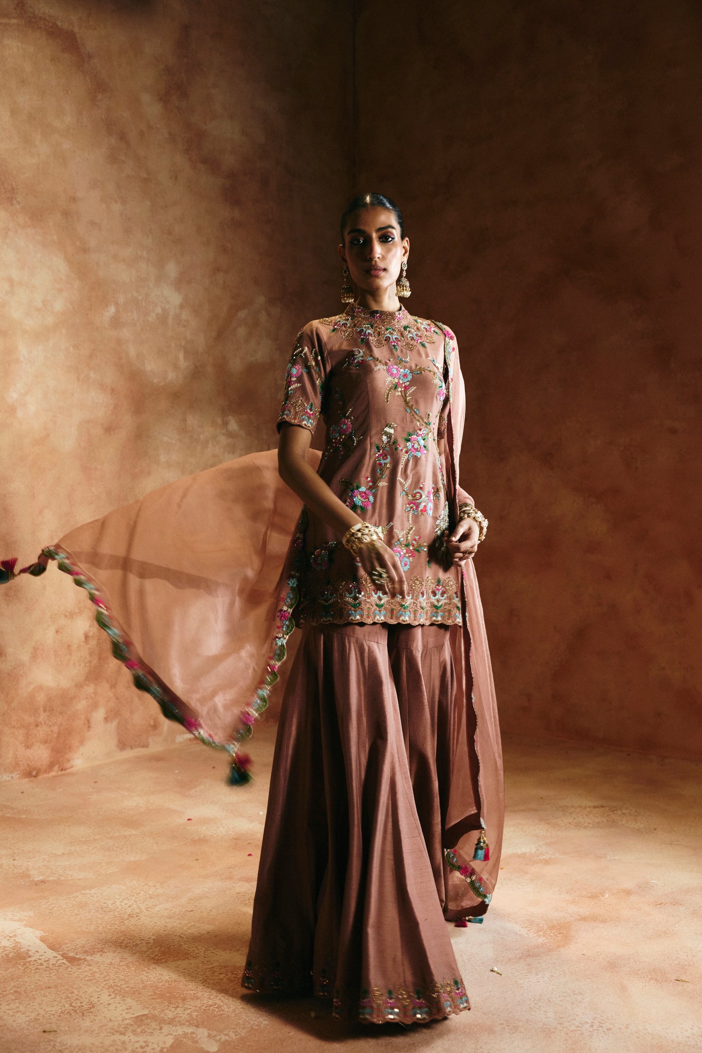 Bronze sharara set