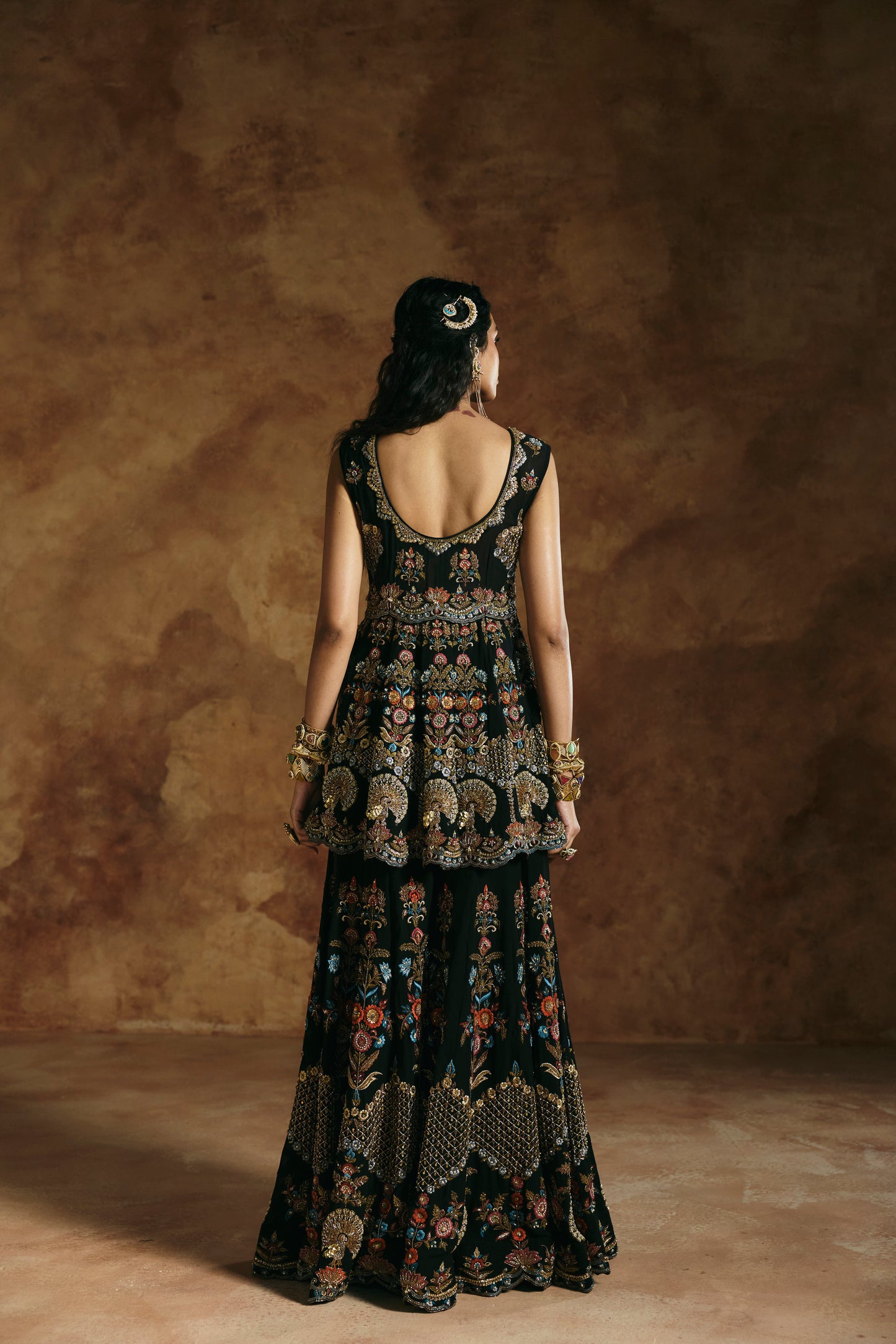 Black sharara set