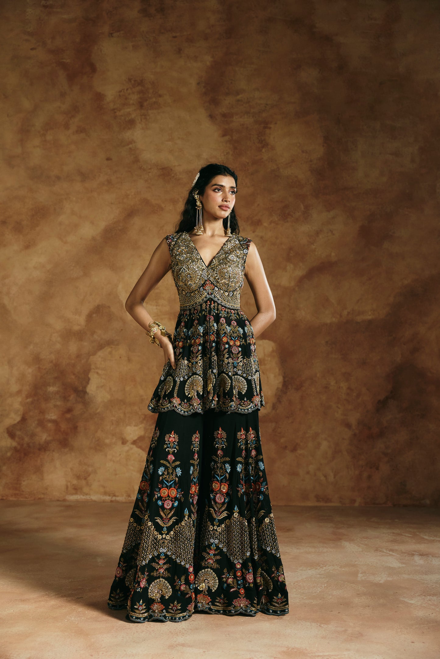 Black sharara set