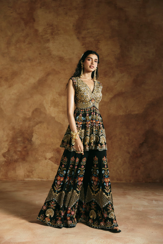 Black sharara set