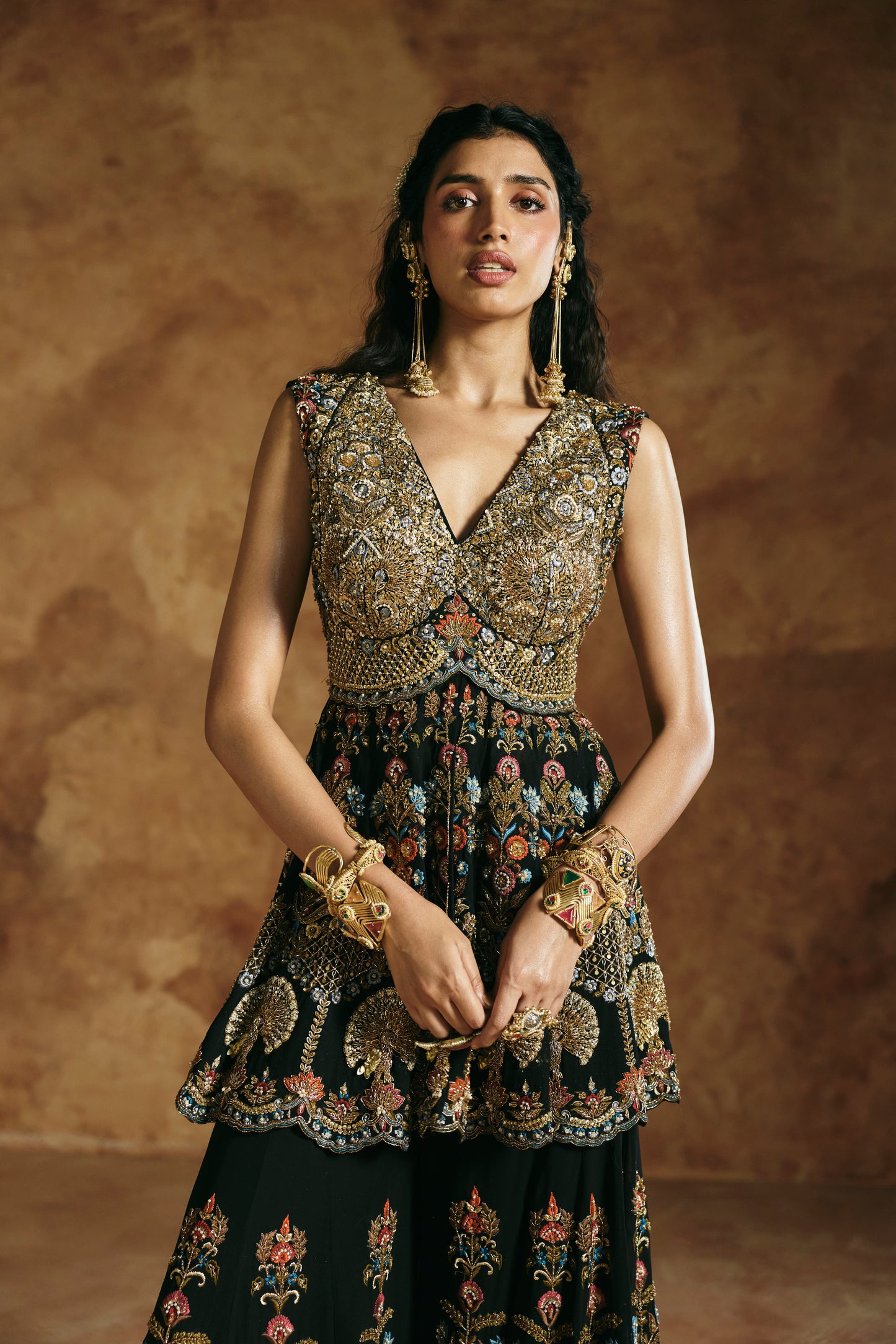 Black sharara set