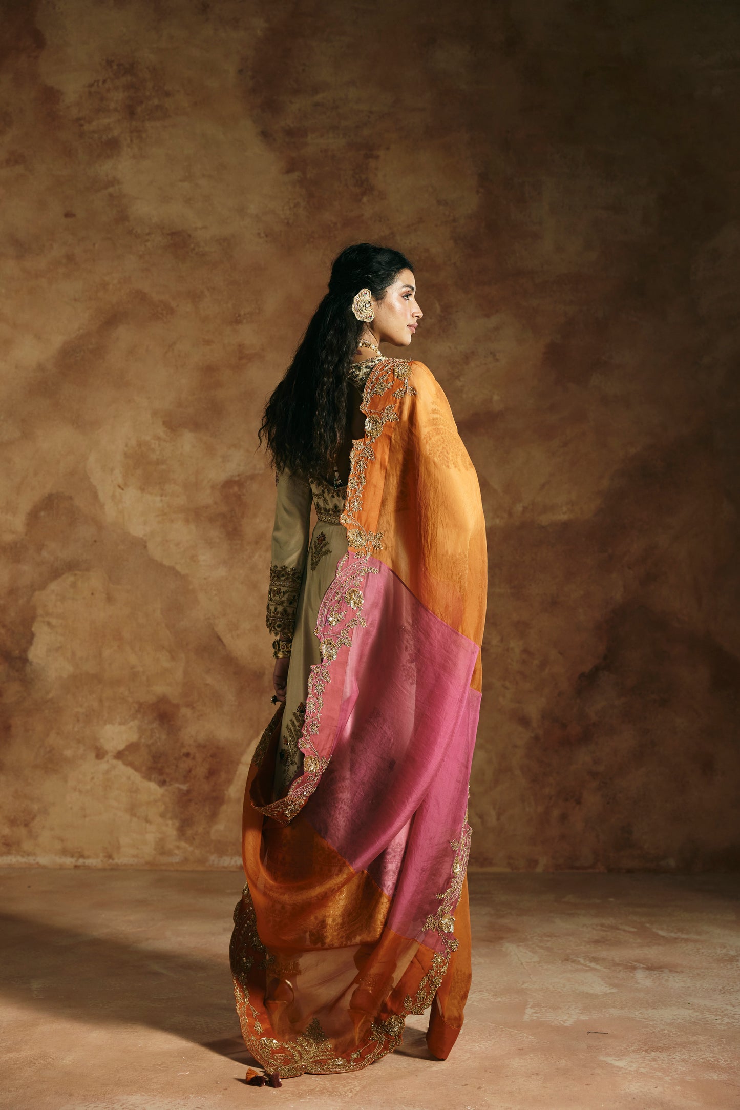 Ivory Anarkali set