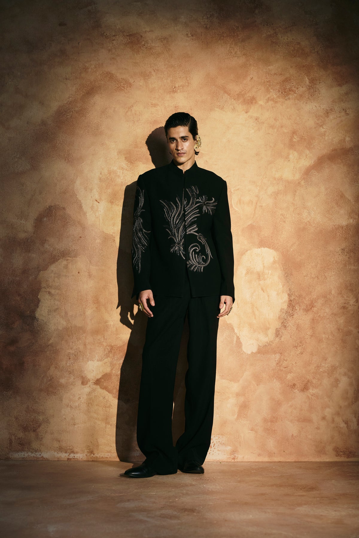 Black Bandhgala set