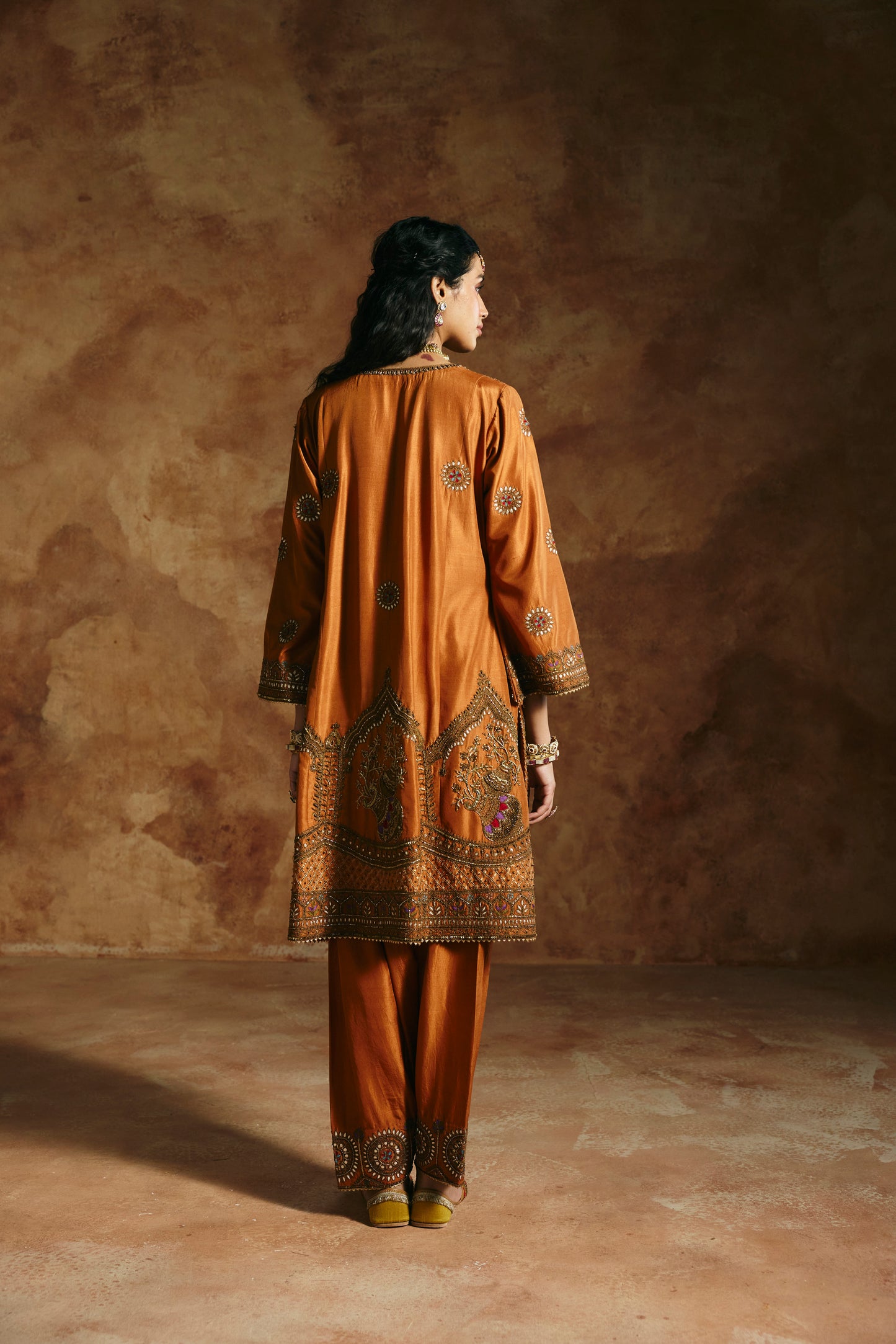 Brick rust kurta set