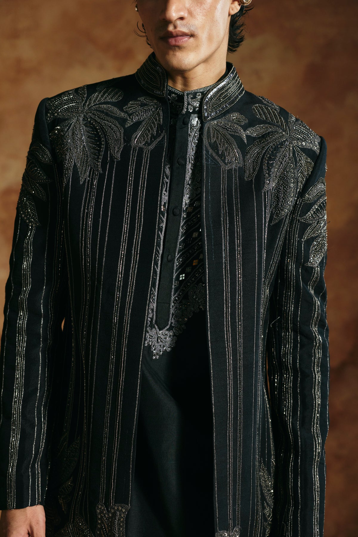 Black striped jacket